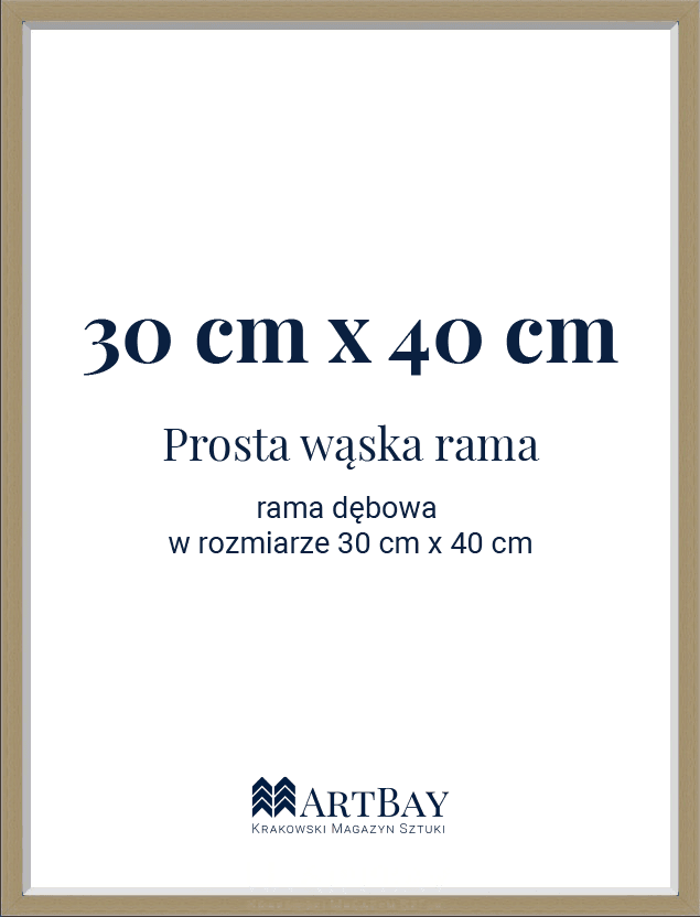 Prosta wąska rama dębowa - obrazek 6