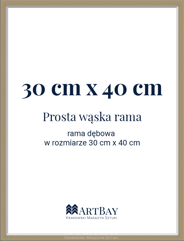 Prosta wąska rama dębowa - obrazek 6
