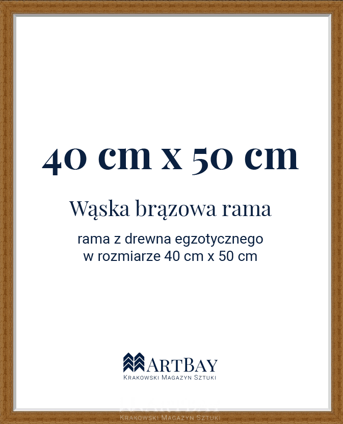 Wąska brązowa rama - obrazek 5