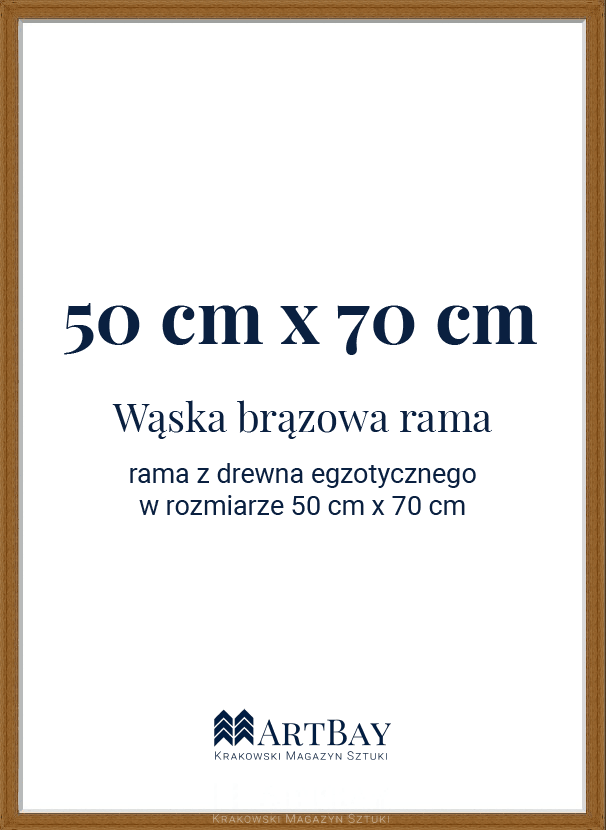 Wąska brązowa rama - obrazek 6