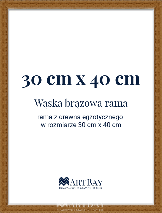 Wąska brązowa rama - obrazek 2