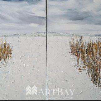 Zamarznięte jezioro - dyptyk