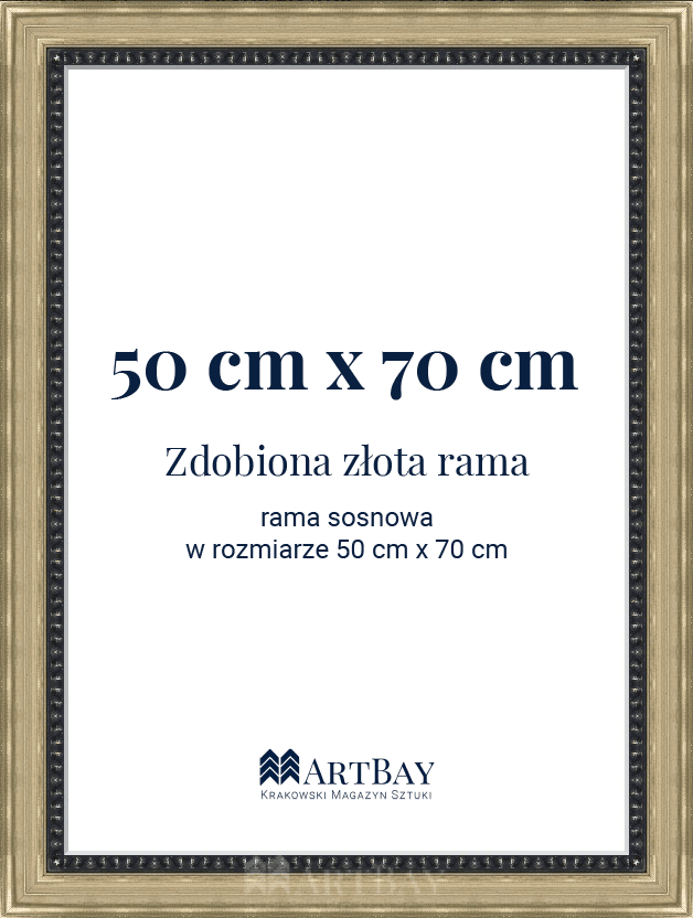 Zdobiona złota rama - obrazek 6