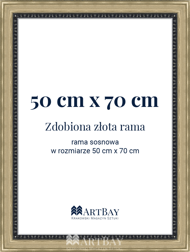 Zdobiona złota rama - obrazek 6