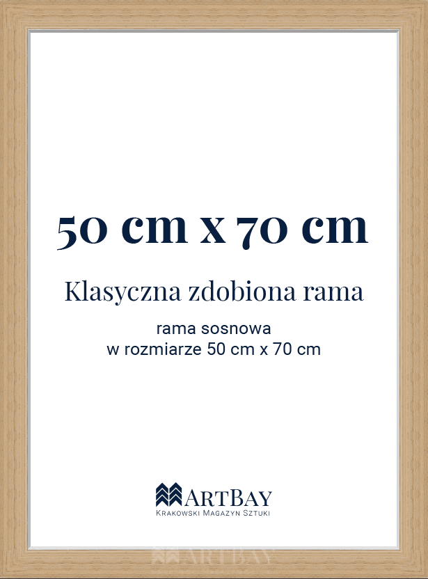 Klasyczna zdobiona rama dębowa - obrazek 6