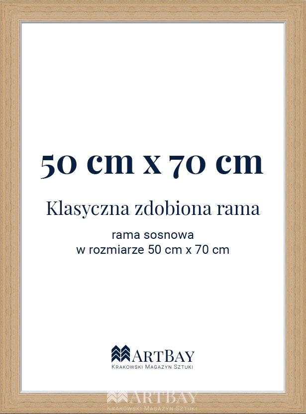 Klasyczna zdobiona rama dębowa - obrazek 6