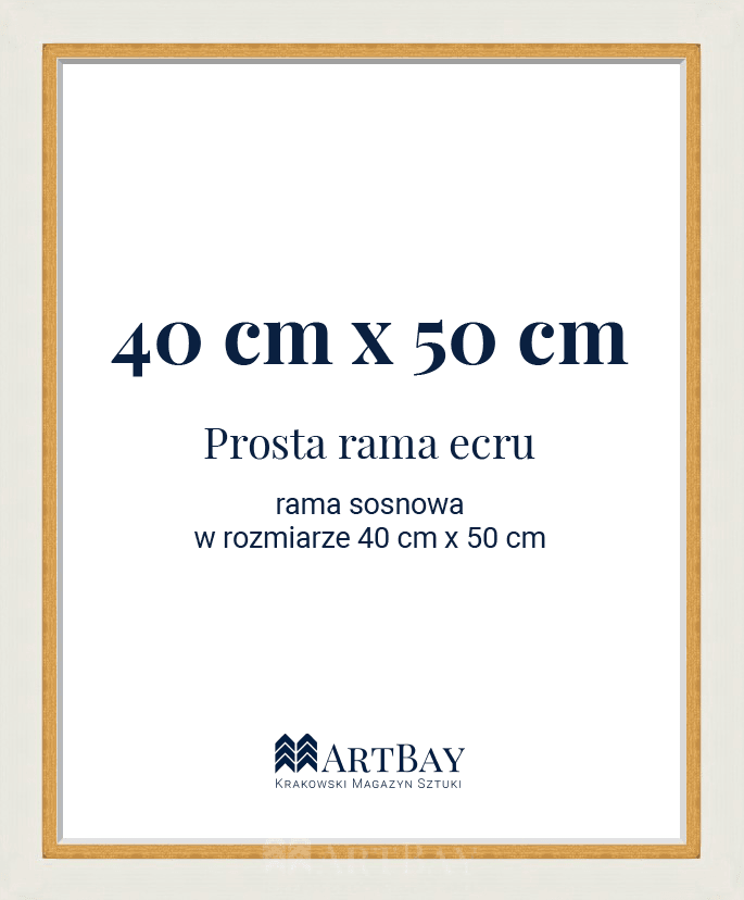 Prosta rama ecru - obrazek 5