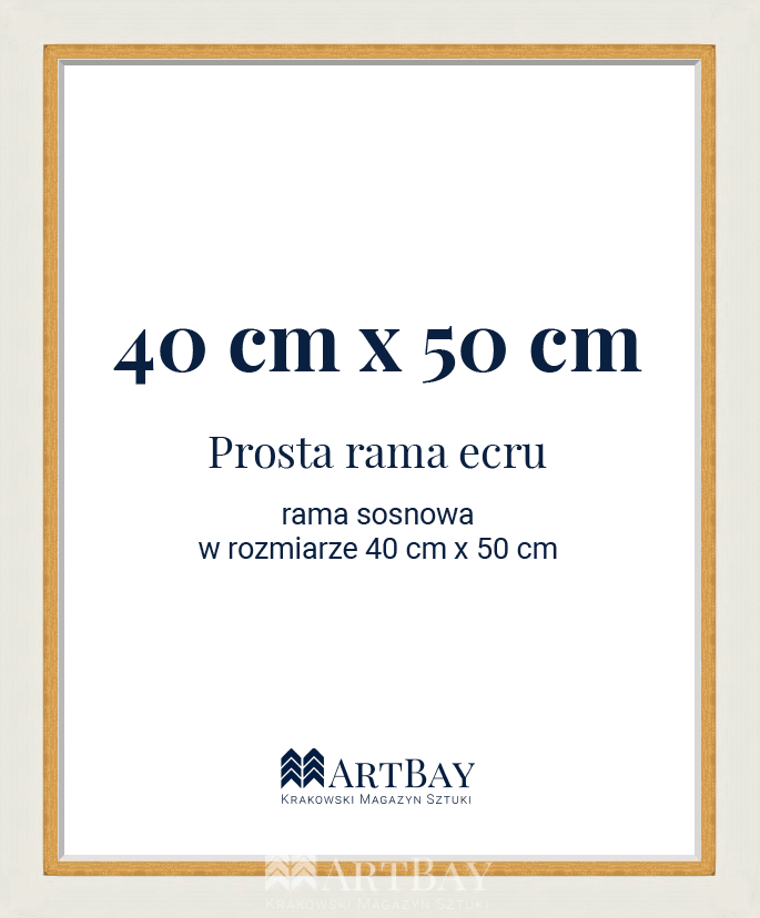 Prosta rama ecru - obrazek 5