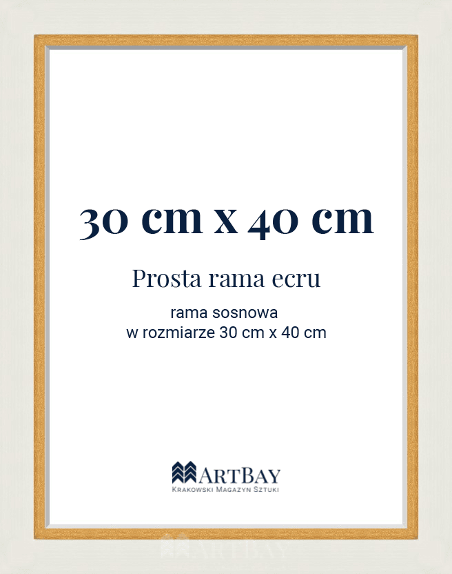 Prosta rama ecru - obrazek 4