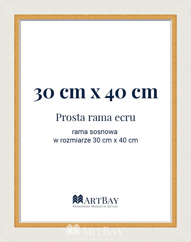Prosta rama ecru - obrazek 4
