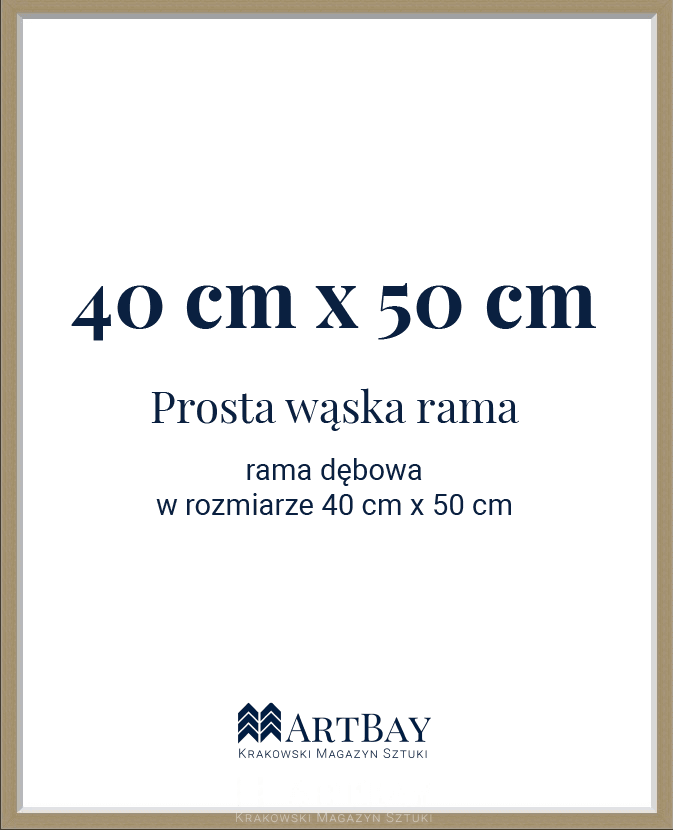 Prosta wąska rama dębowa - obrazek 4