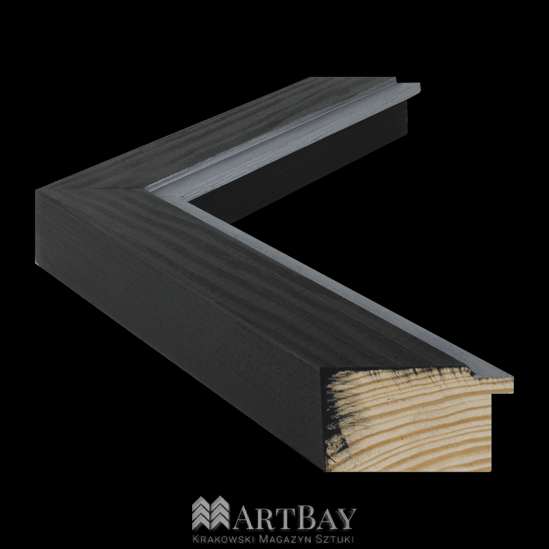 Prosta rama czarno-srebrna - obrazek 2