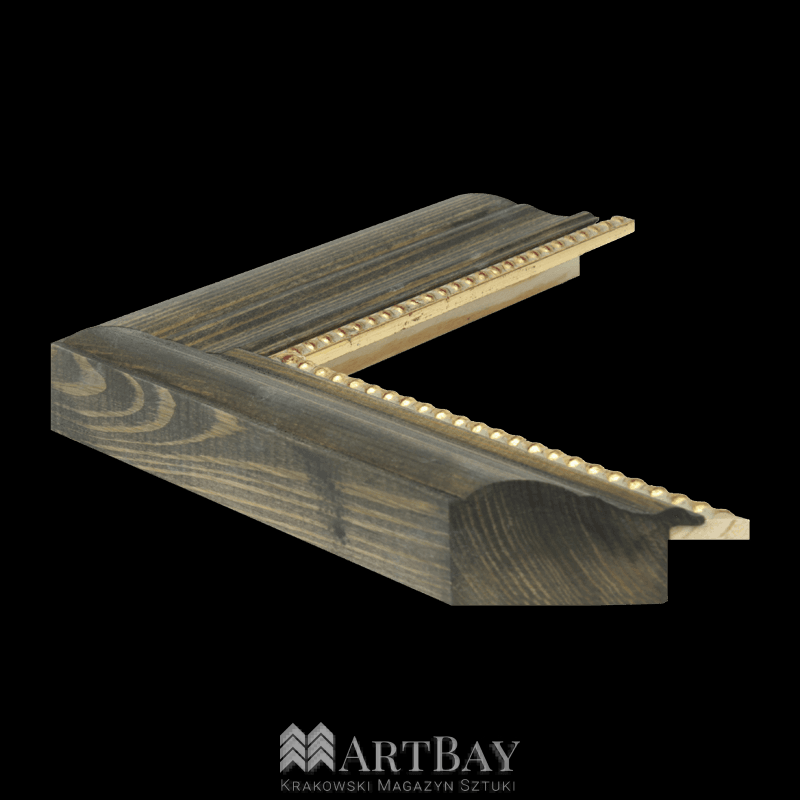 Rama zdobiona w kolorze szarości - obrazek 2