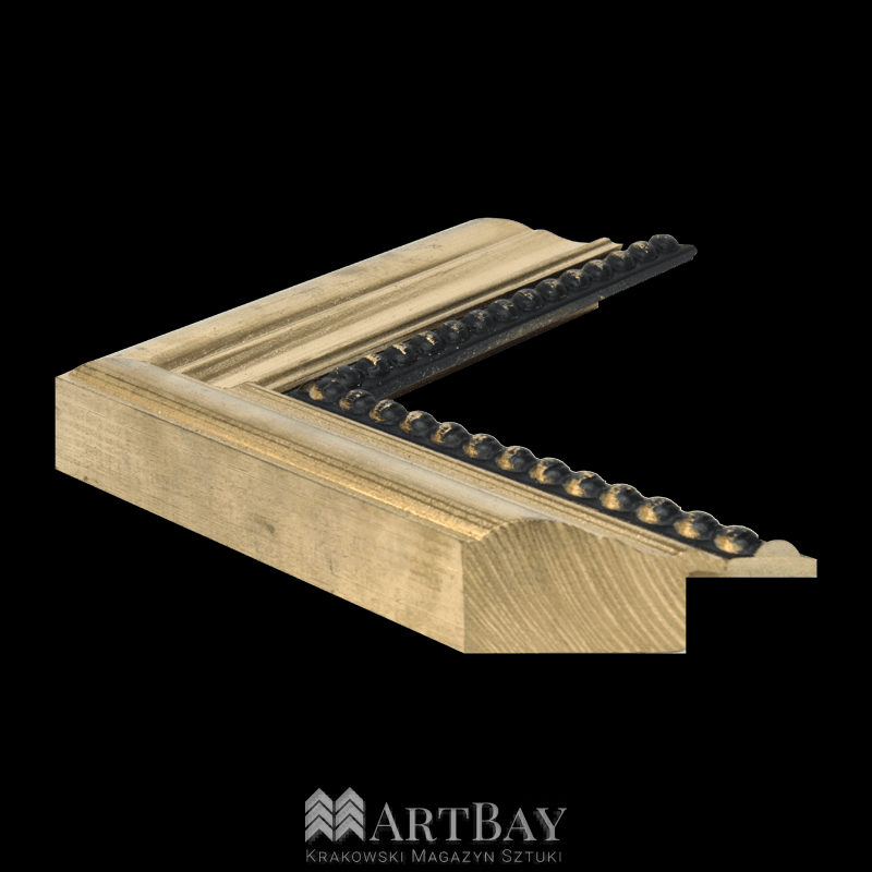 Zdobiona złota rama - obrazek 2