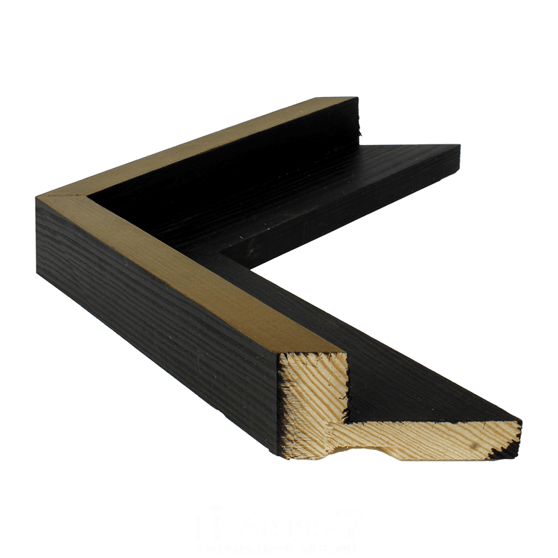 Nowoczesna rama czarna+złoto typu AB "american box" - obrazek 3