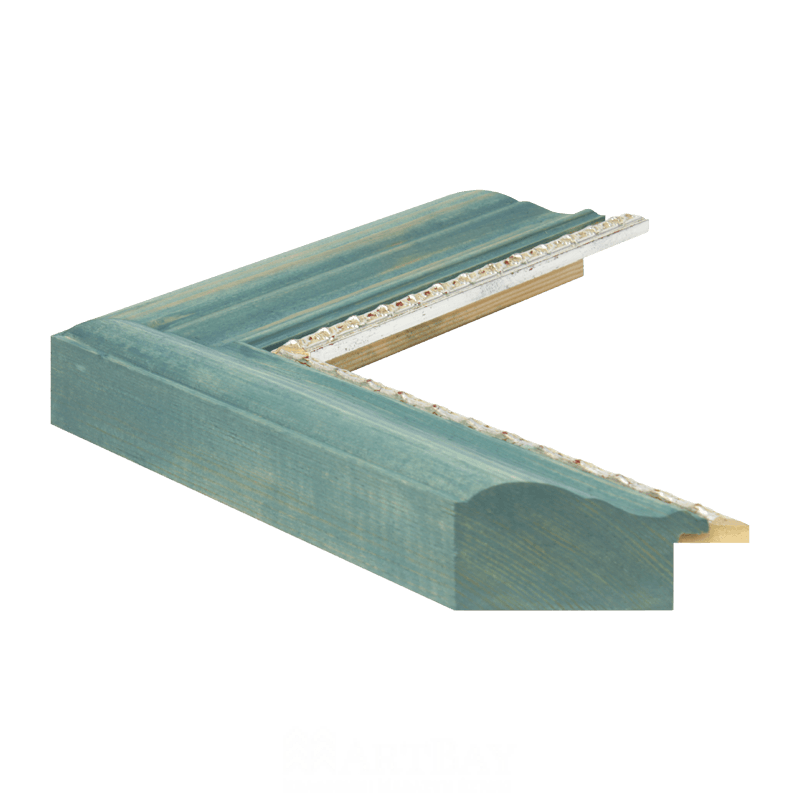 Rama zdobiona w kolorze niebieskim - obrazek 2