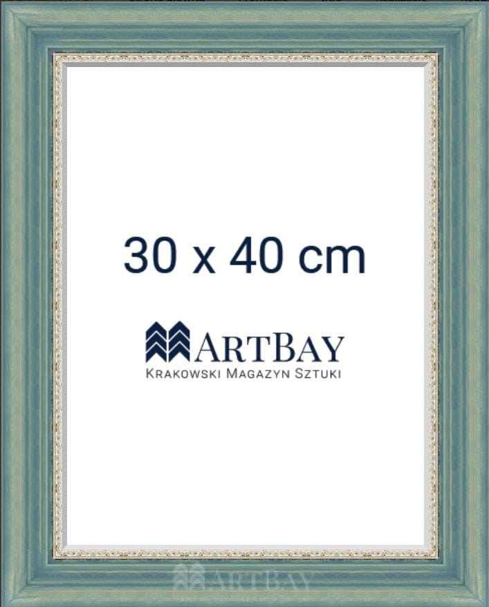 Rama zdobiona w kolorze niebieskim - obrazek 4