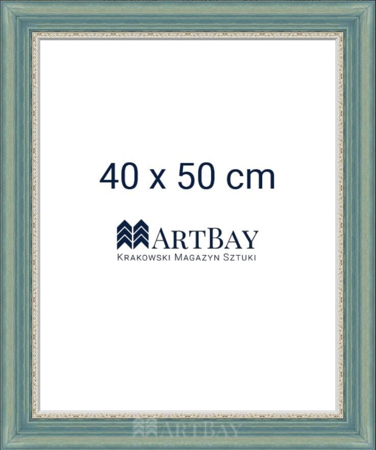 Rama zdobiona w kolorze niebieskim - obrazek 5