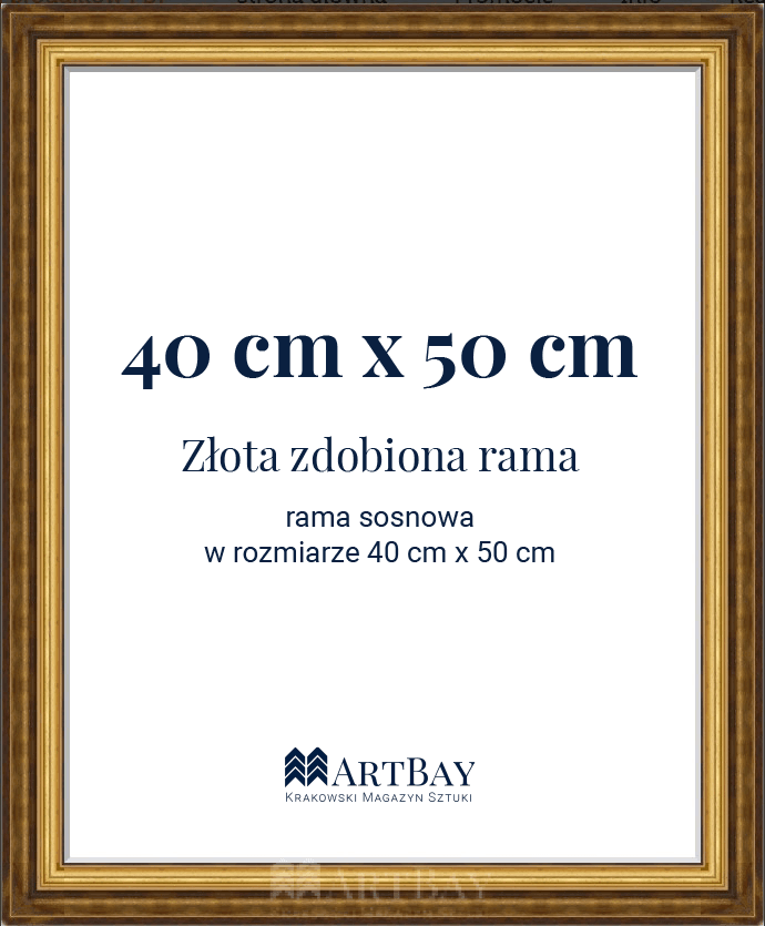 Złota zdobiona rama - obrazek 3