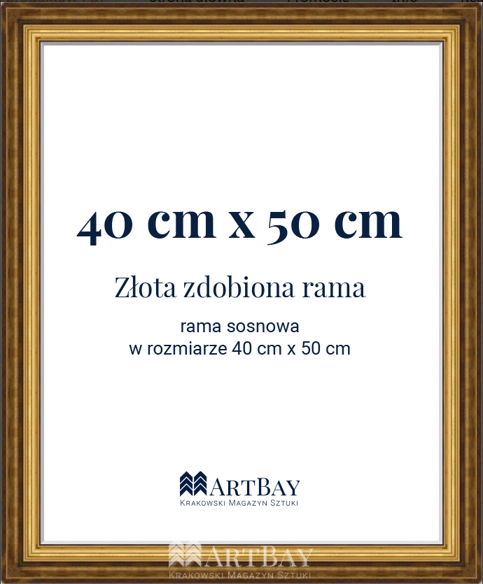 Złota zdobiona rama - obrazek 3