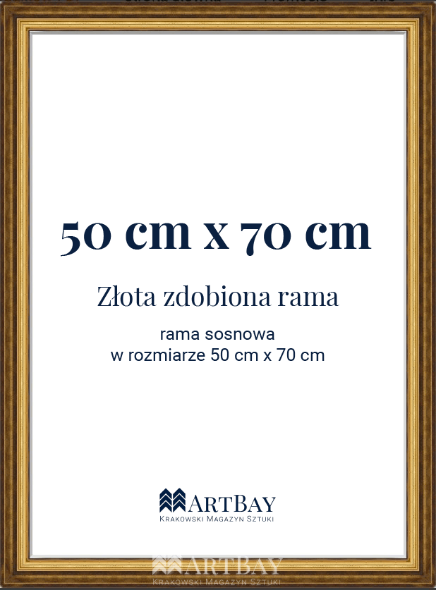 Złota zdobiona rama - obrazek 2
