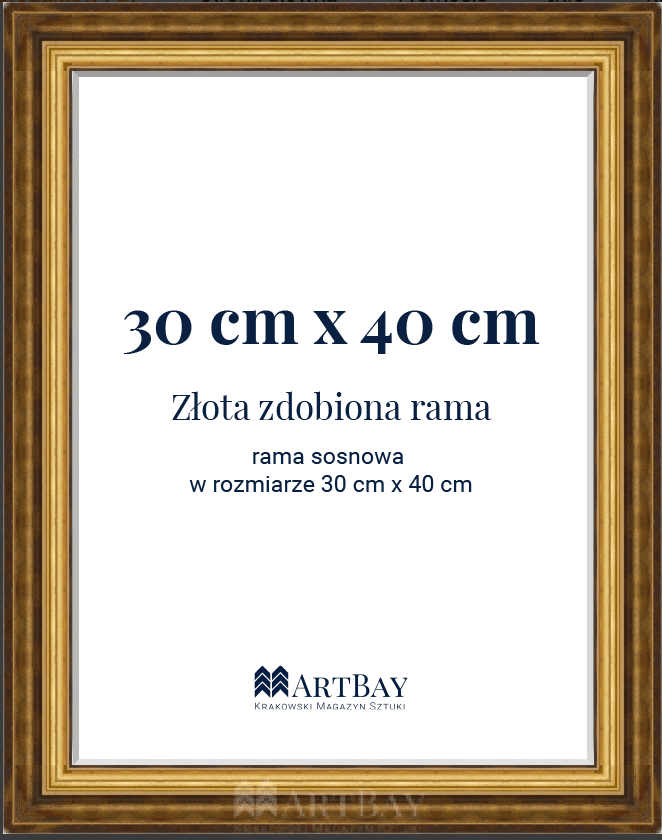 Złota zdobiona rama - obrazek 4