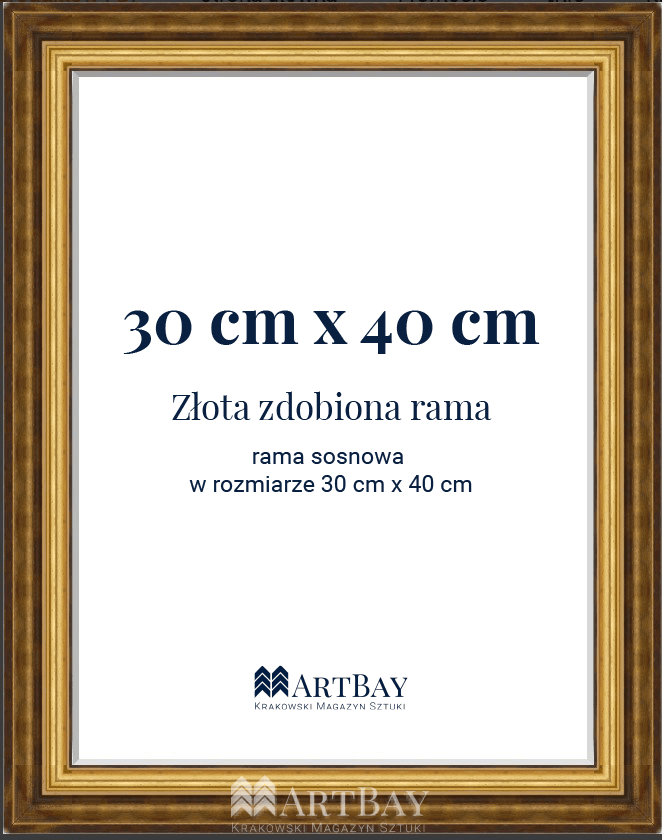 Złota zdobiona rama - obrazek 4