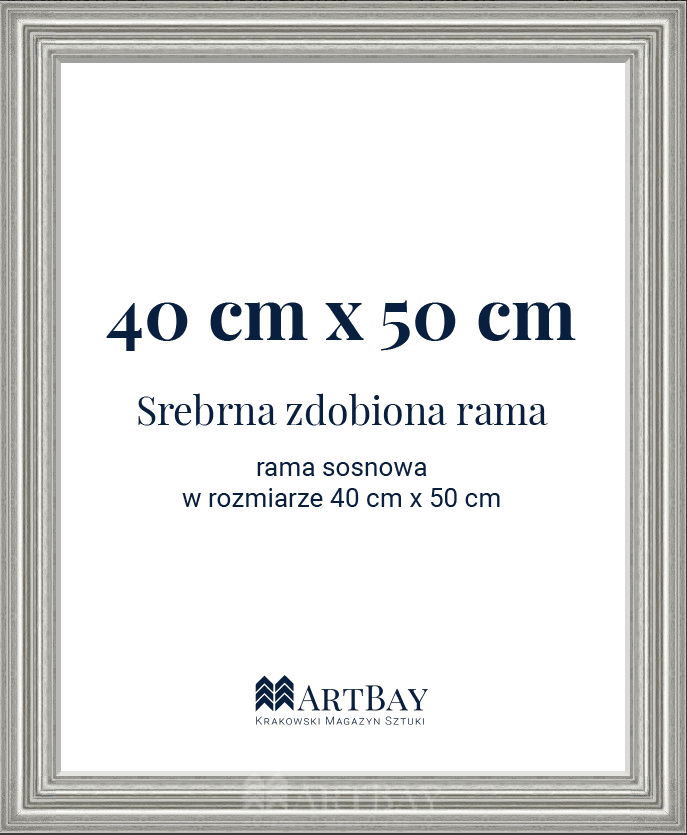 Srebrna zdobiona rama - obrazek 5