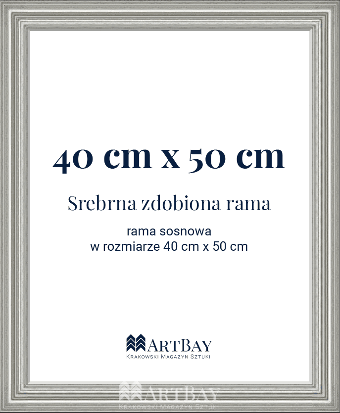 Srebrna zdobiona rama - obrazek 5