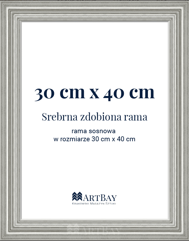 Srebrna zdobiona rama - obrazek 4