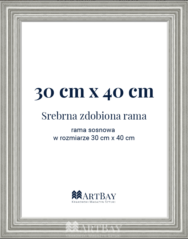 Srebrna zdobiona rama - obrazek 4