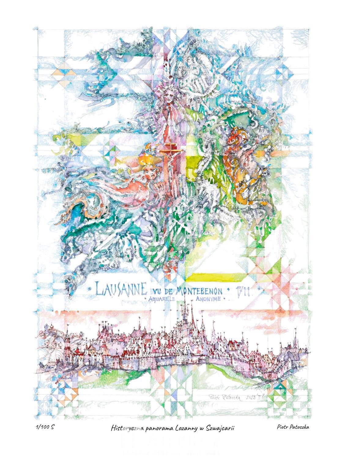 Historyczna panorama Lozanny w Szwajcarii - obrazek 3