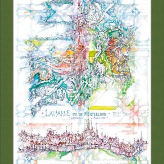 Historyczna panorama Lozanny w Szwajcarii