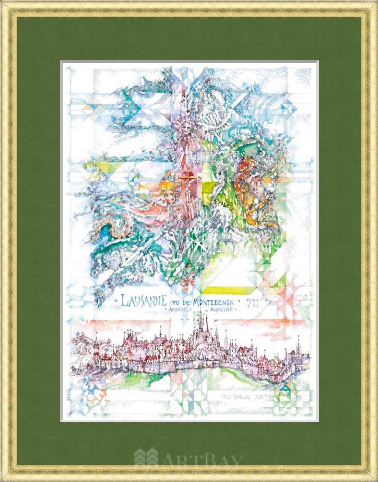 Historyczna panorama Lozanny w Szwajcarii - obrazek 2