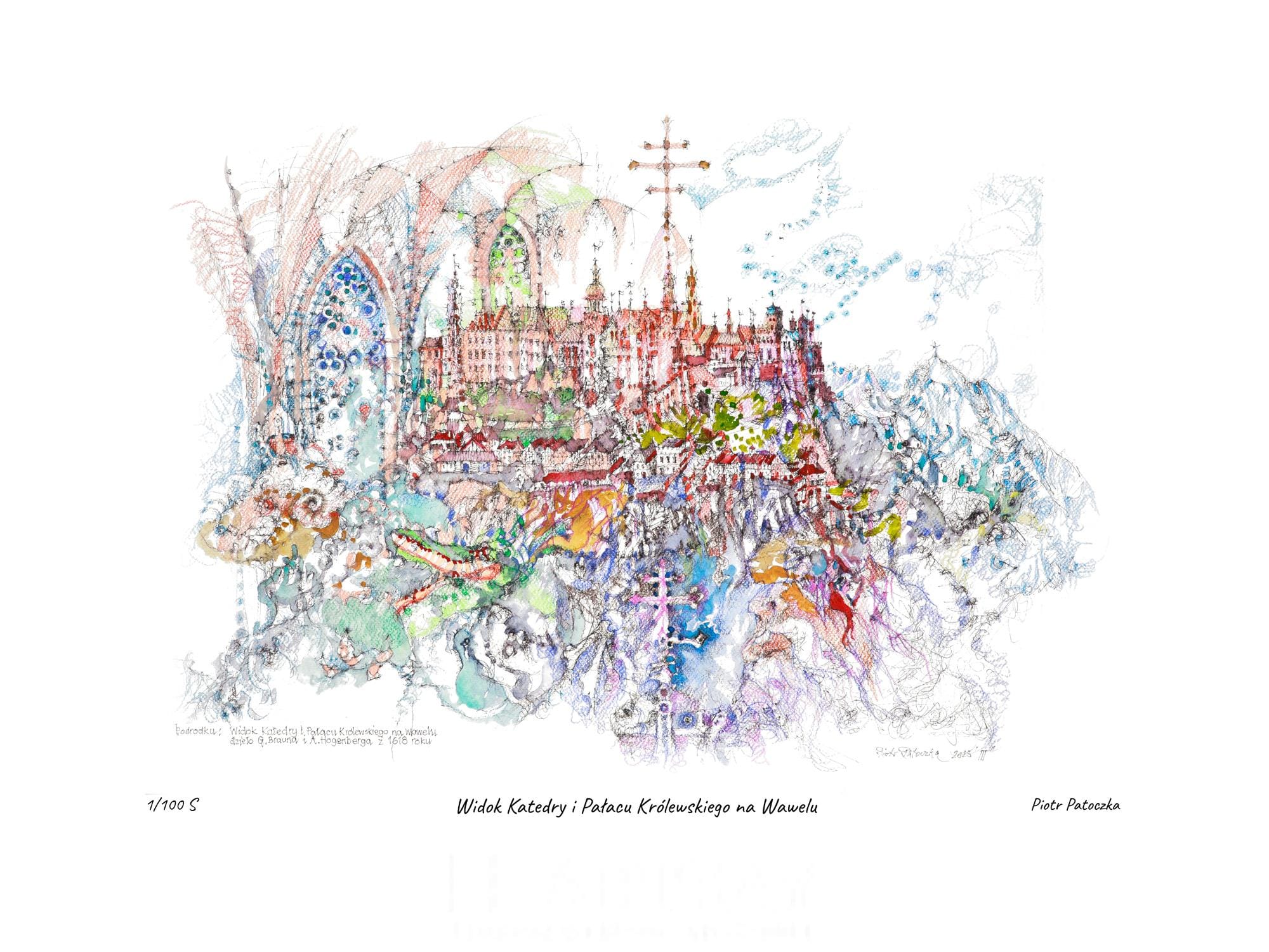 Widok Katedry i Pałacu Królewskiego na Wawelu - obrazek 3