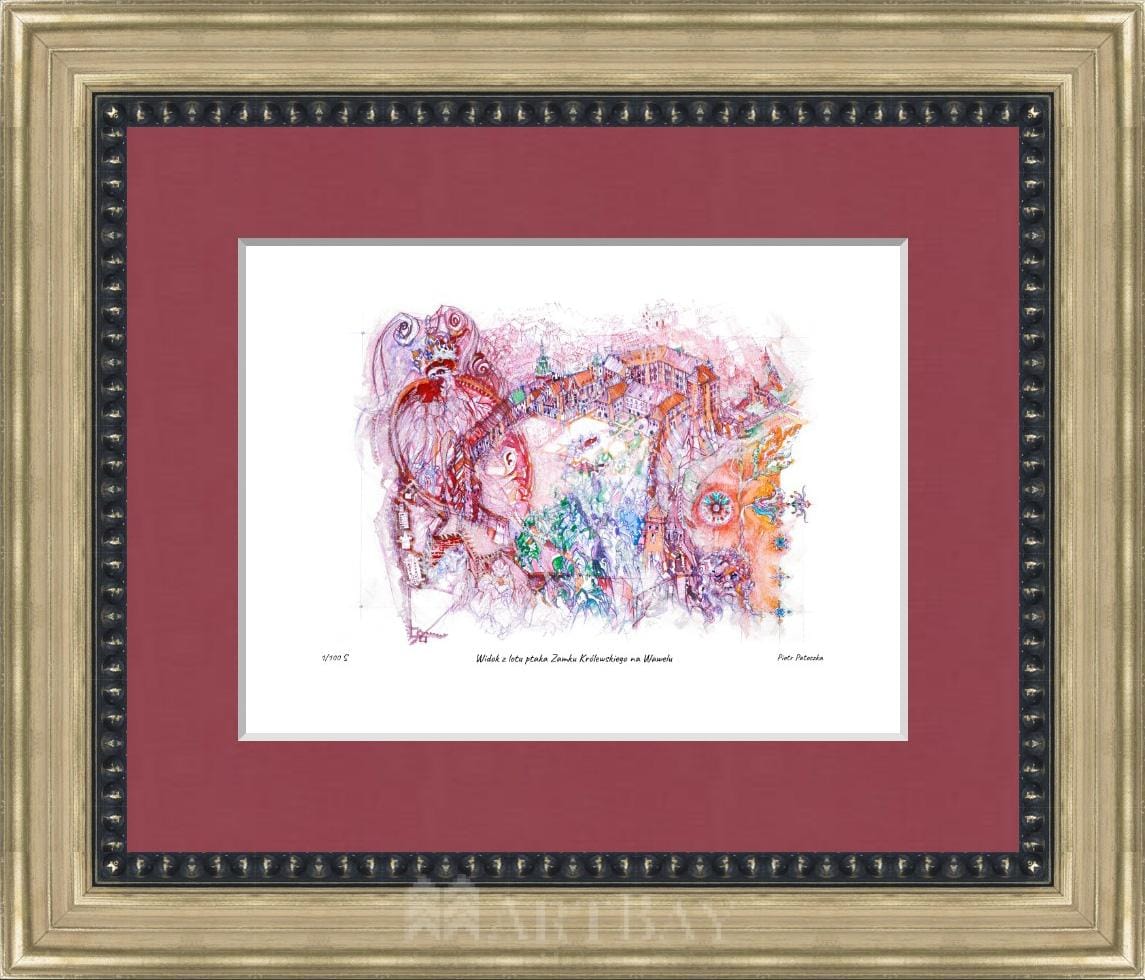 Widok z lotu ptaka Zamku Królewskiego na Wawelu - obrazek 2