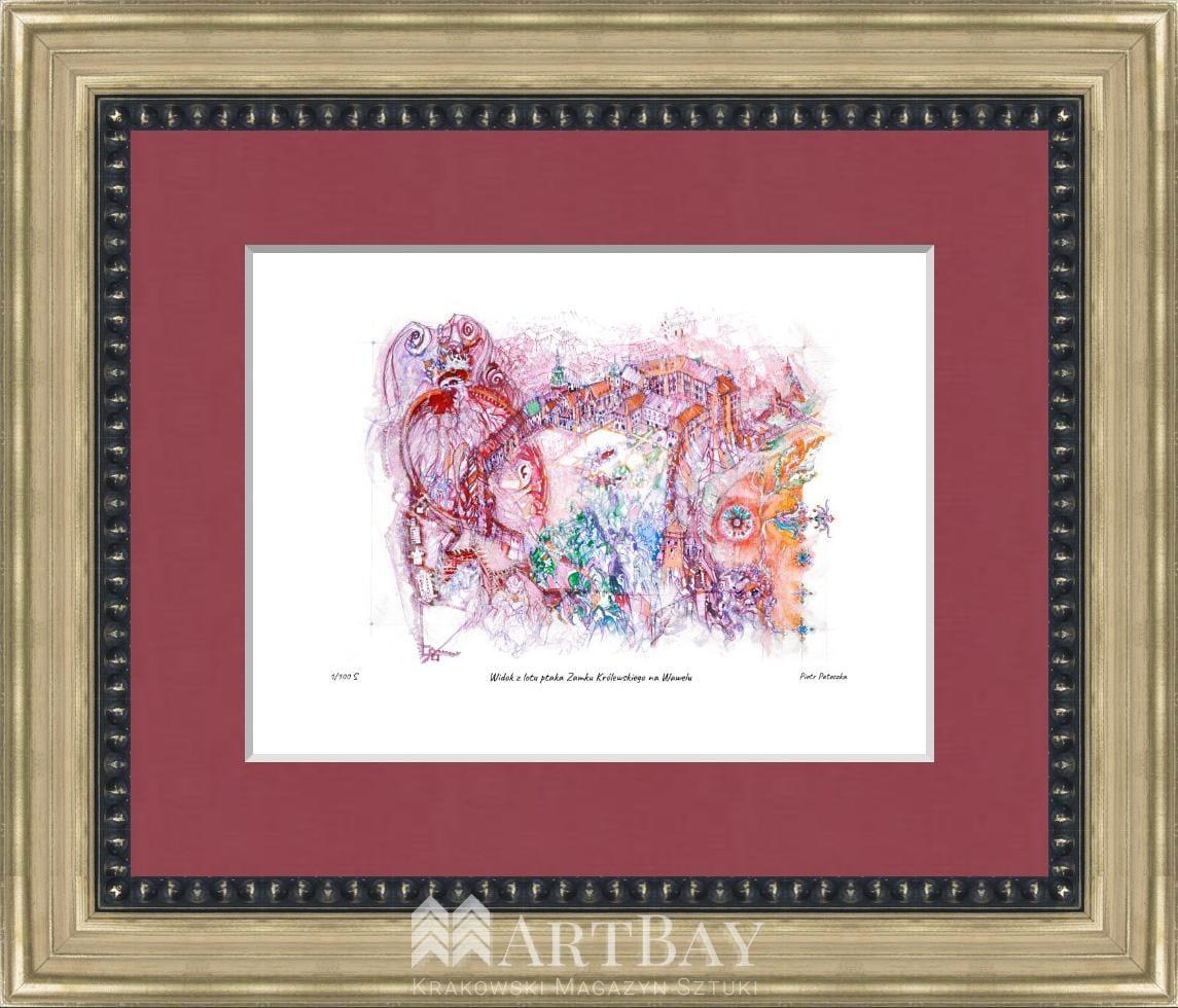 Widok z lotu ptaka Zamku Królewskiego na Wawelu - obrazek 2