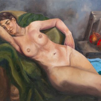 Akt w zielonym krześle