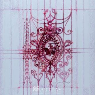 Herb Pogoni na kratownicy bramy o.o. Paulinów na Skałce